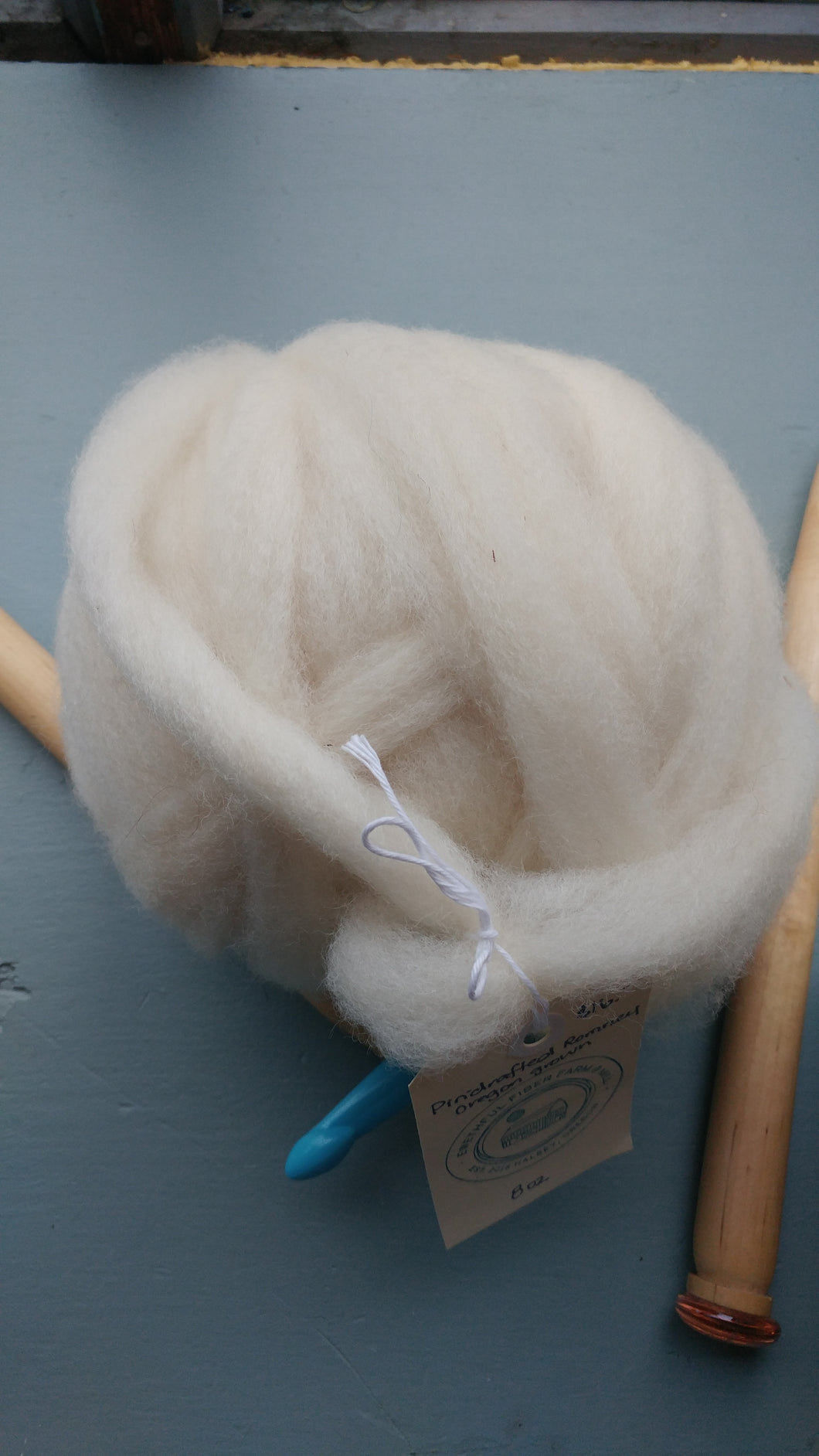 Romney wool roving