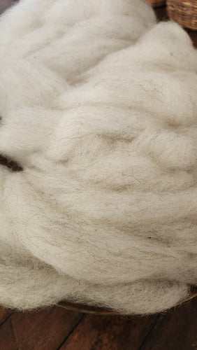 Ewethful's Pygora/Shetland blend roving
