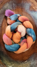 Rambouillet hand dyed wool top - 4oz