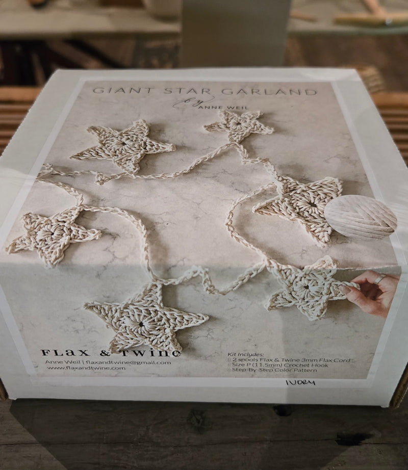 Giant Garland Crochet Star Kit - Ivory – Ewethful Fiber Farm and Mill