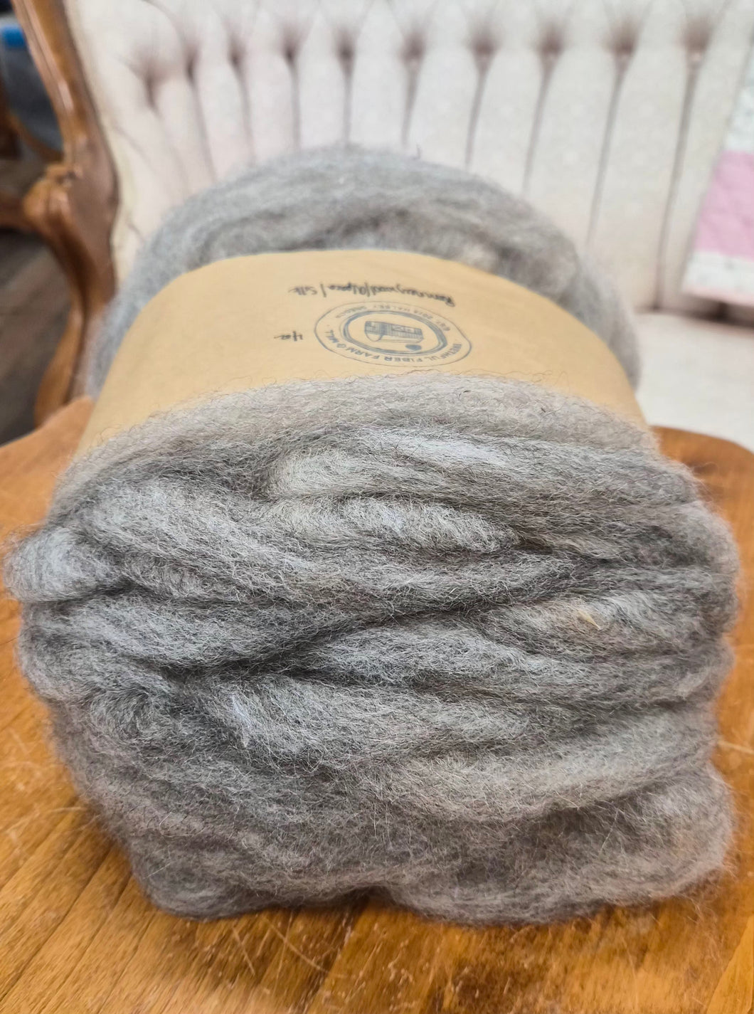 Romney wool/alpaca/silk blend roving- 4oz