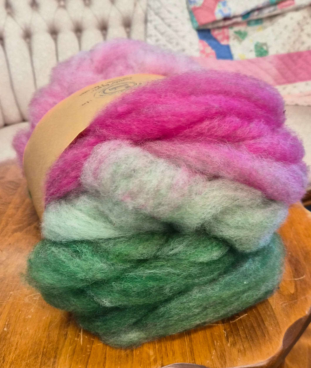 BFL x East Friesian spring themed roving - 4oz
