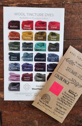 Wool Tincture Dye Color Packs