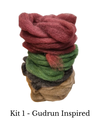 Hapkerchief spin-to-knit along Shetland wool kits