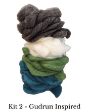 Hapkerchief spin-to-knit along Shetland wool kits