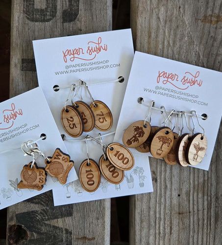 Paper Sushi Stitch Markers