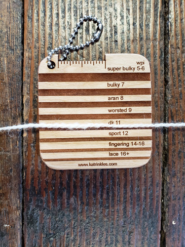 Wood WPI/Yarn Weight Gauge