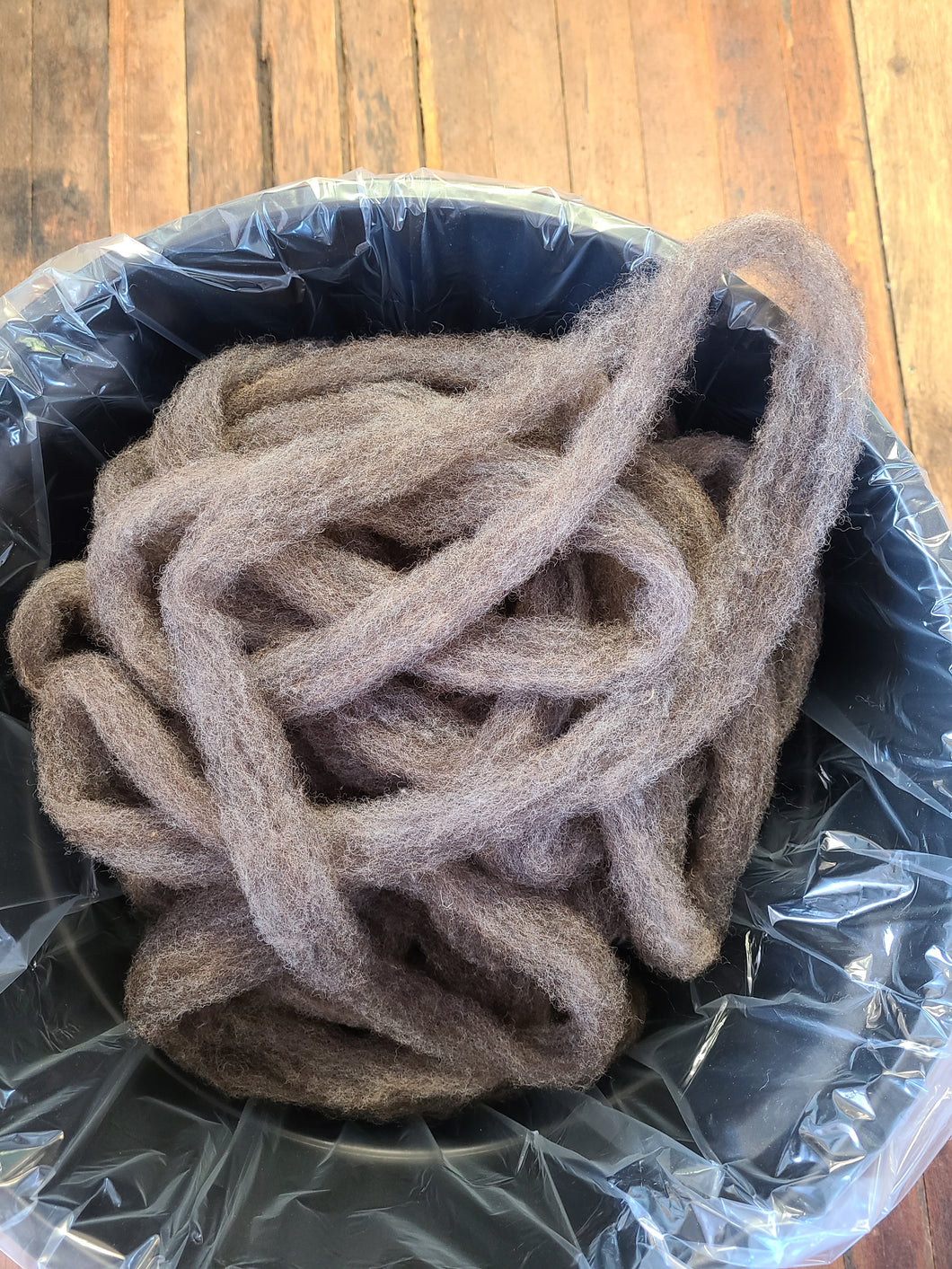 Jacob wool/alpaca blend roving - Whole fleece