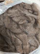 Wool/alpaca/mohair dark brown roving - whole fleece