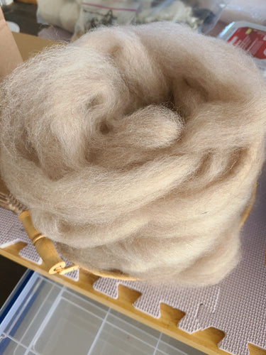 Alpaca/Mohair/Silk roving - 4oz