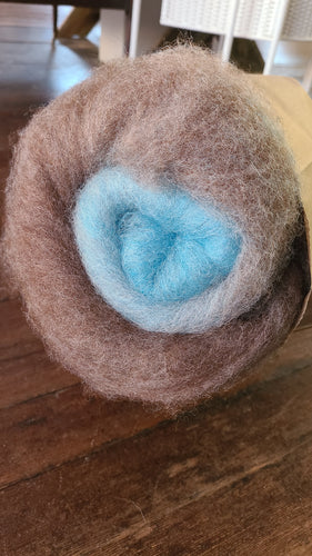 Mystery Batts - Blue and Natural Browns