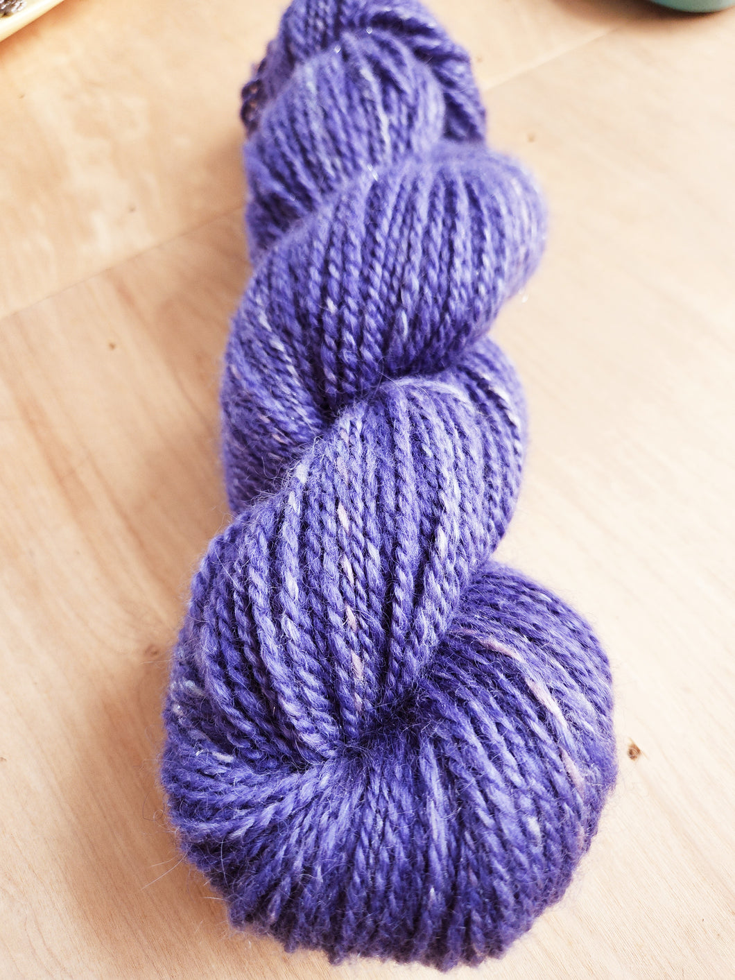 Handspun Wool/Mohair/Silk/Sparkle Yarn